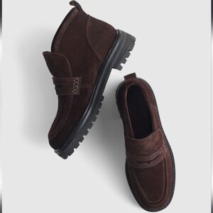 NWOB Madewell The Ryder Ankle Boot Coffee Bean Brown Suede Shoes Size 8.5